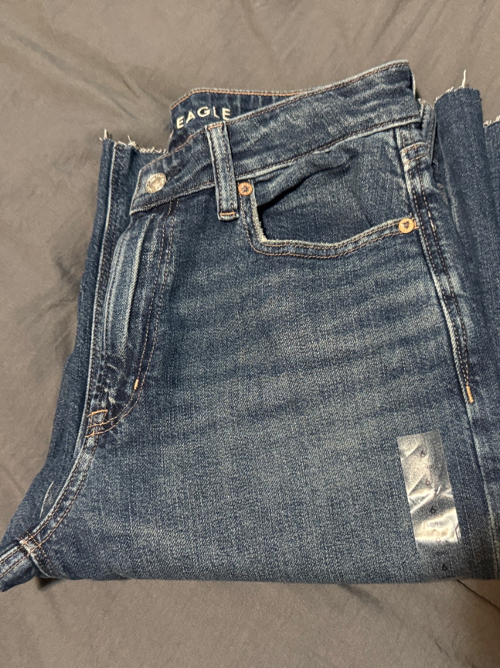 American Eagle Outfitters Faded Blue Straight-Leg Jeans